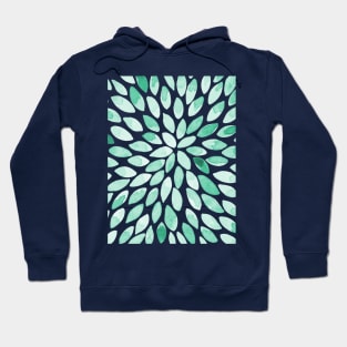 Watercolor brush strokes - aqua Hoodie